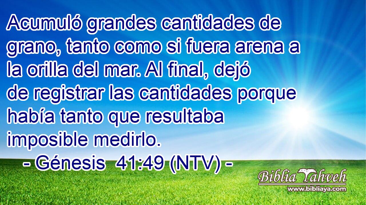 Acumuló grandes cantidades de grano, tanto como si fuera arena a la orilla del mar. Al final, dejó de registrar las cantidades porque había tanto que resultaba imposible medirlo.