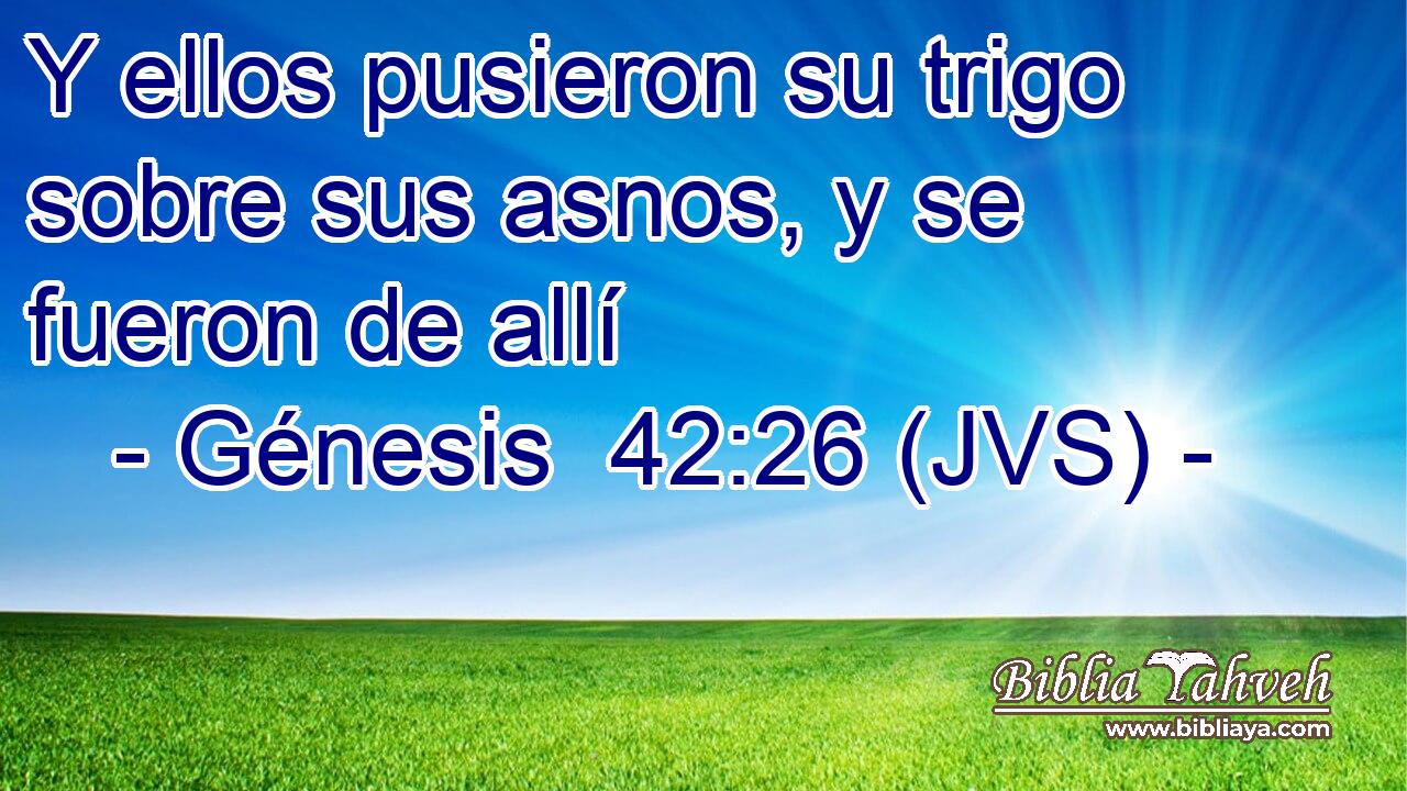 Y ellos pusieron su trigo sobre sus asnos, y se fueron de allí