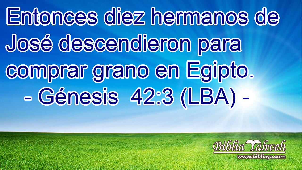 Entonces diez hermanos de José descendieron para comprar grano en Egipto.
