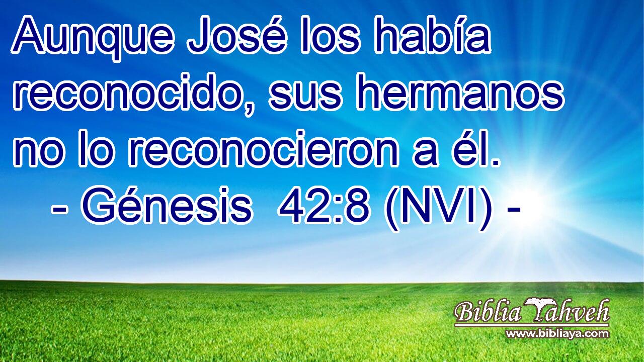  Aunque José los había reconocido, sus hermanos no lo reconocieron a él. 