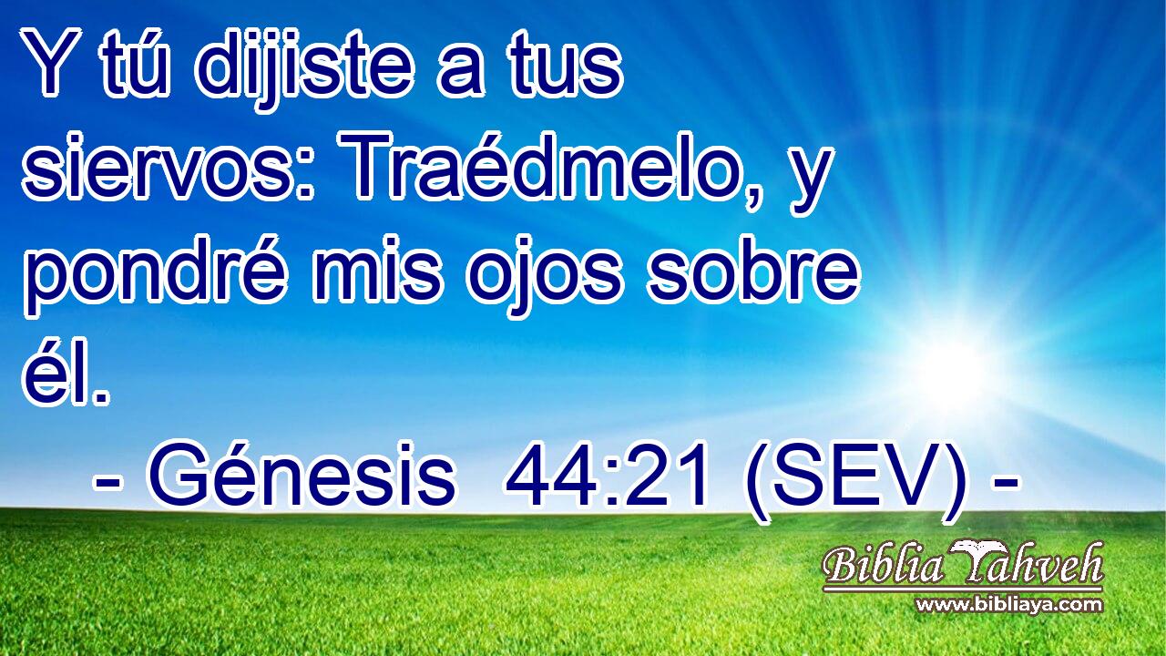 Y tú dijiste a tus siervos: Traédmelo, y pondré mis ojos sobre él.