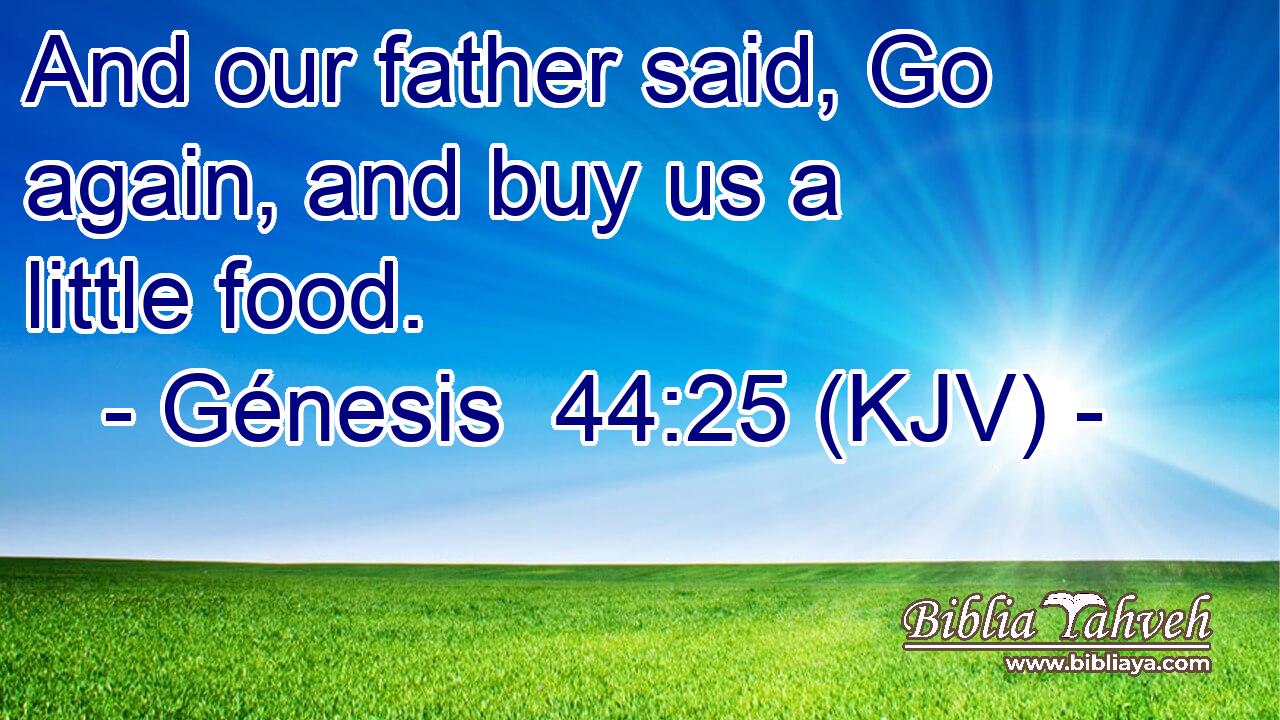And our father said, Go again, and buy us a little food.