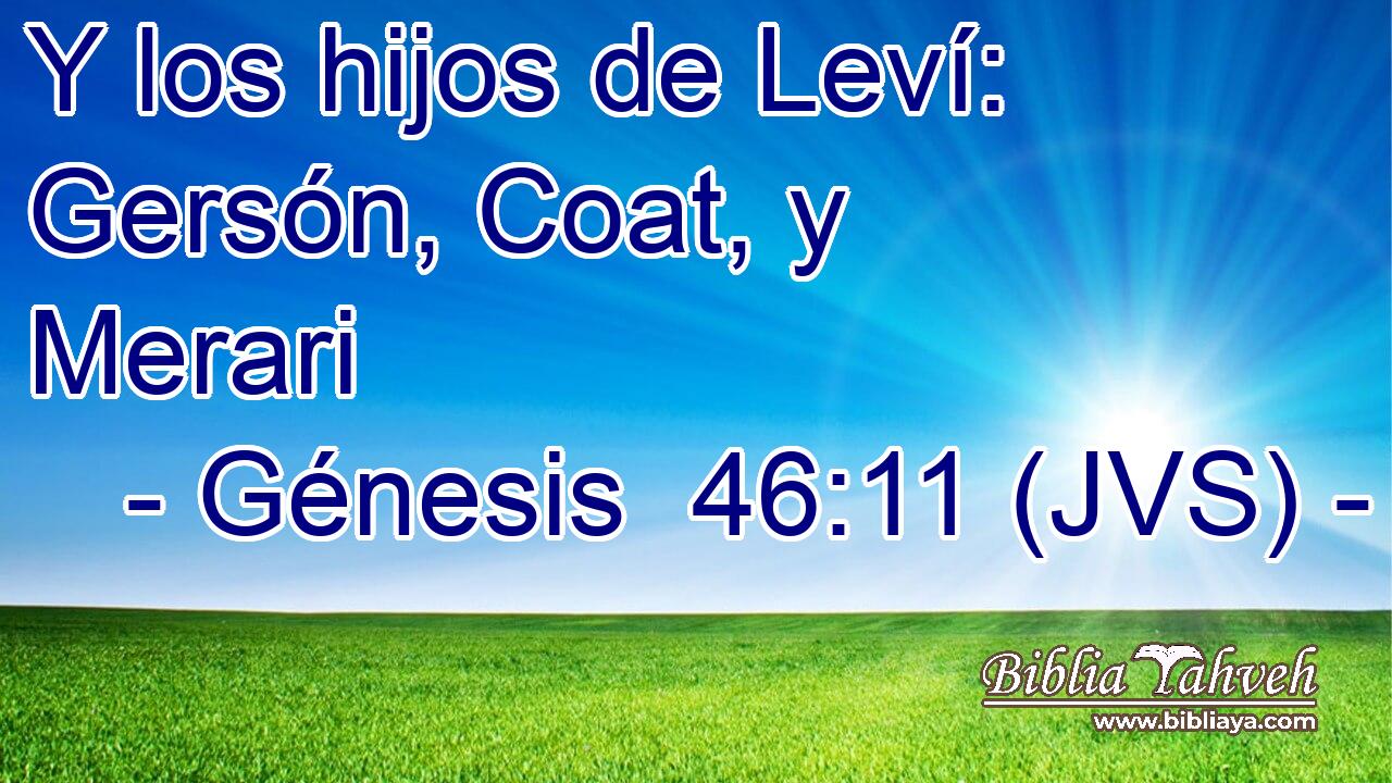Y los hijos de Leví: Gersón, Coat, y Merari