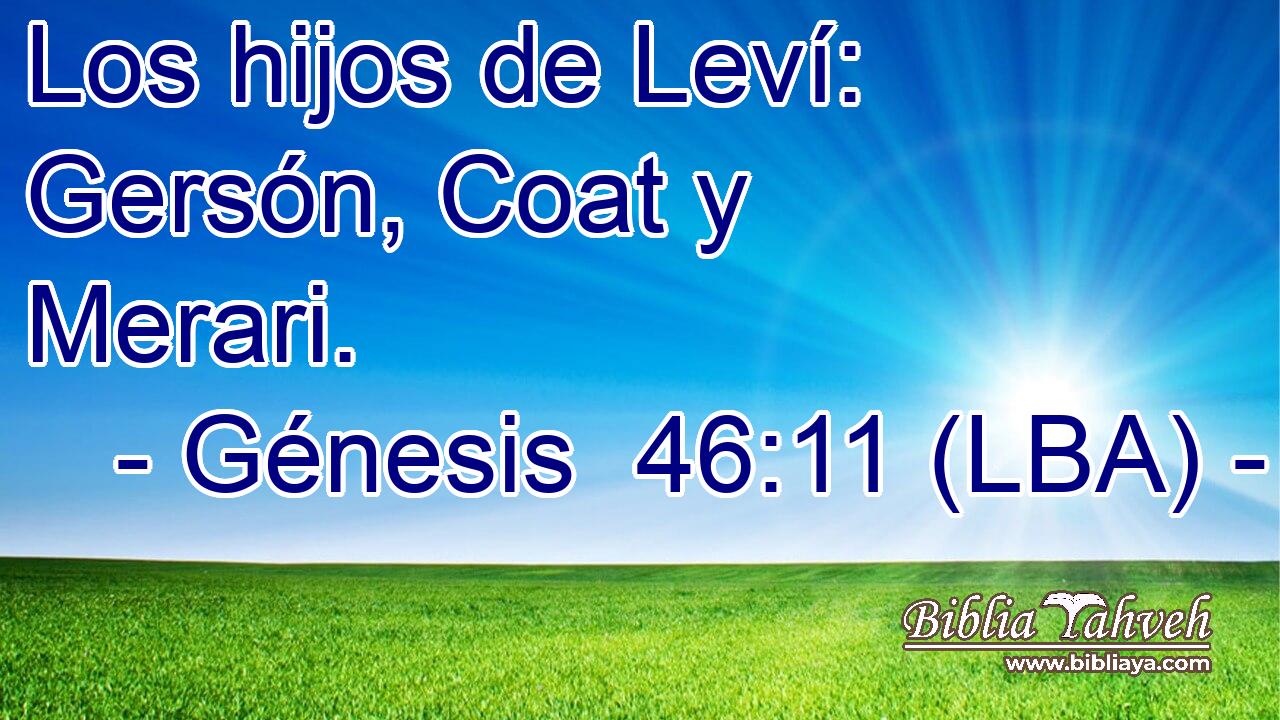 Los hijos de Leví: Gersón, Coat y Merari.