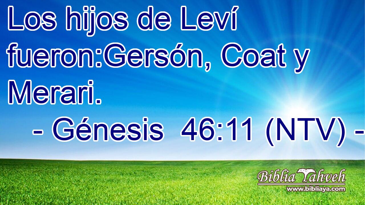 Los hijos de Leví fueron:Gersón, Coat y Merari.