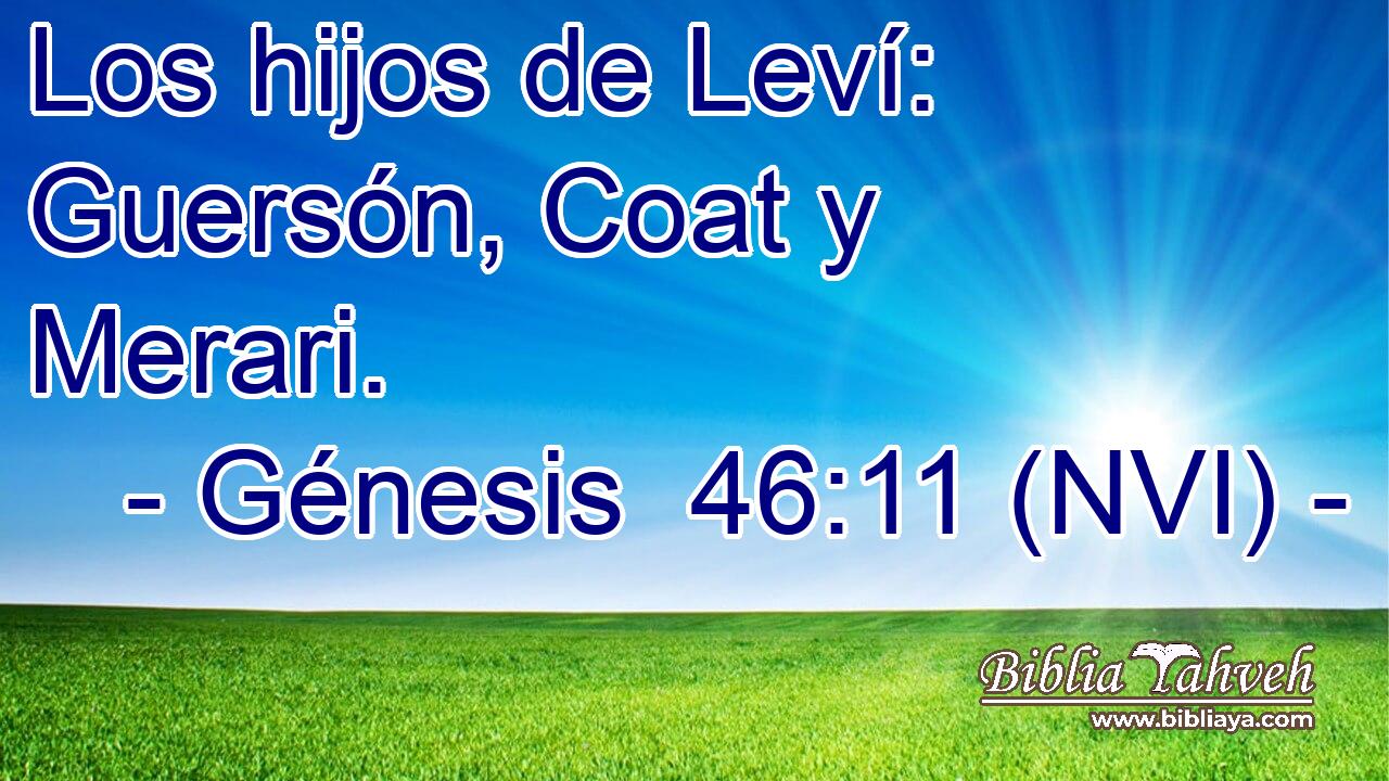  Los hijos de Leví: Guersón, Coat y Merari. 