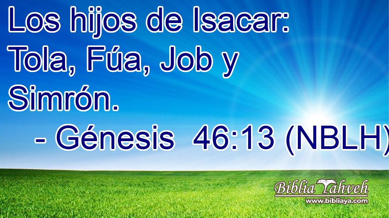  Los hijos de Isacar: Tola, Fúa, Job y Simrón. 