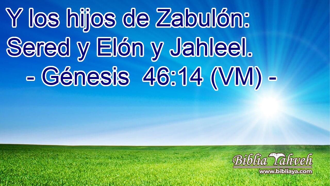  Y los hijos de Zabulón: Sered y Elón y Jahleel. 