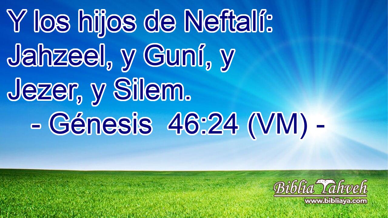  Y los hijos de Neftalí: Jahzeel, y Guní, y Jezer, y Silem. 