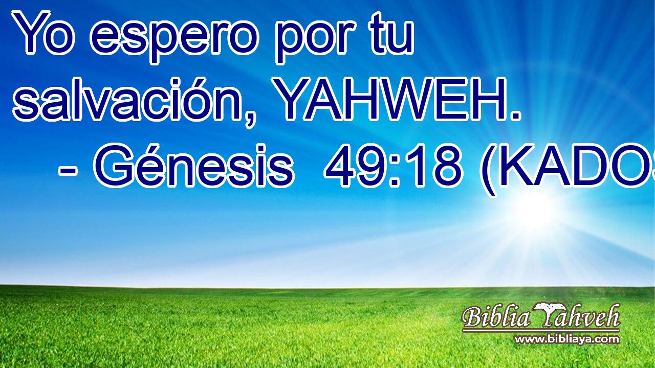  Yo espero por tu salvación, YAHWEH. 