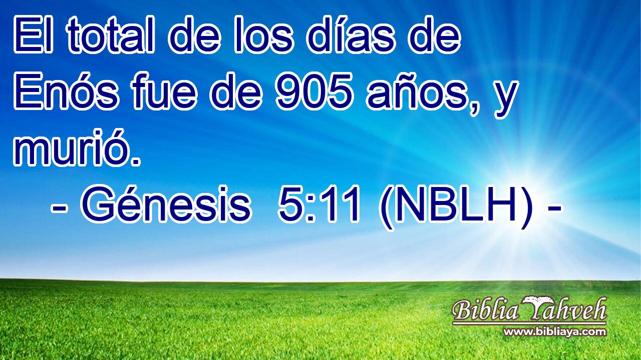  El total de los días de Enós fue de 905 años, y murió. 
