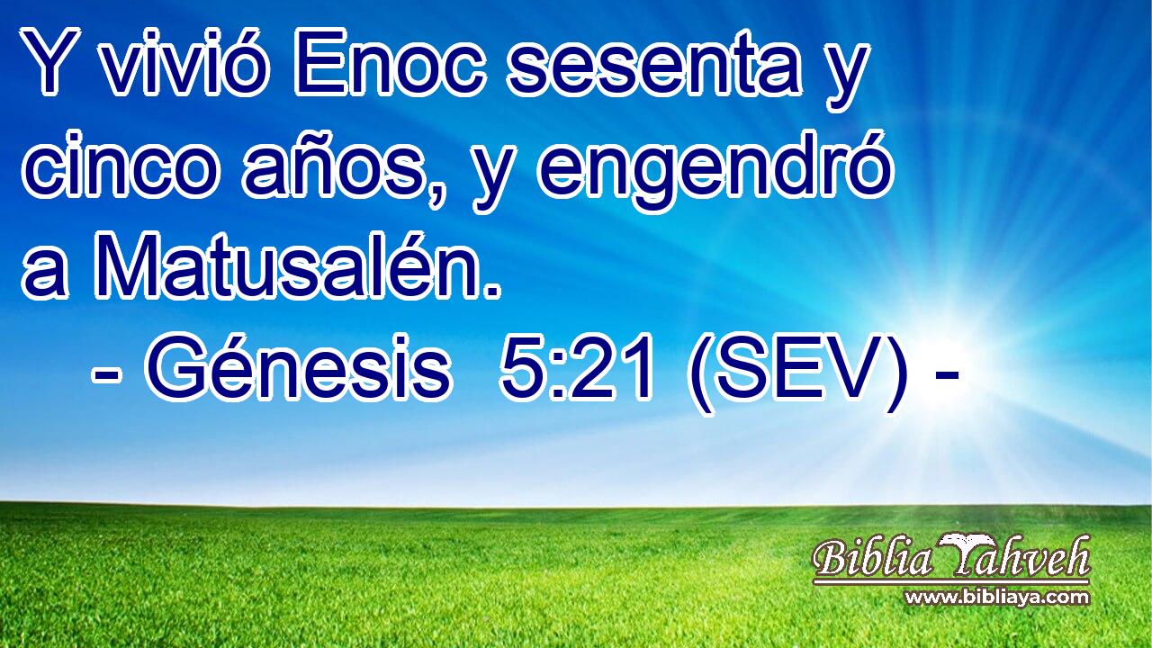Y vivió Enoc sesenta y cinco años, y engendró a Matusalén.