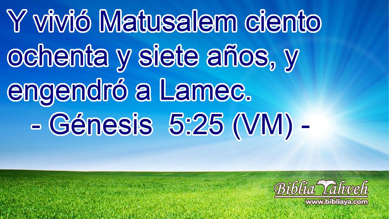  Y vivió Matusalem ciento ochenta y siete años, y engendró a Lamec. 