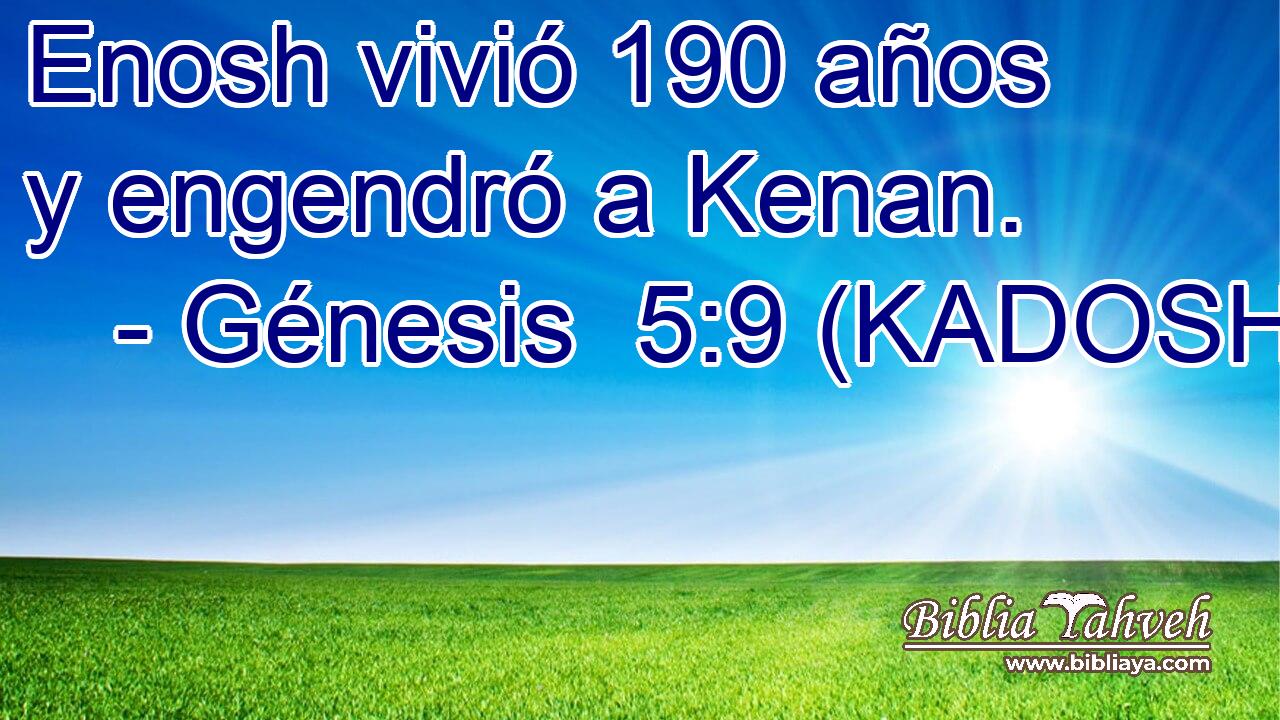  Enosh vivió 190 años y engendró a Kenan. 