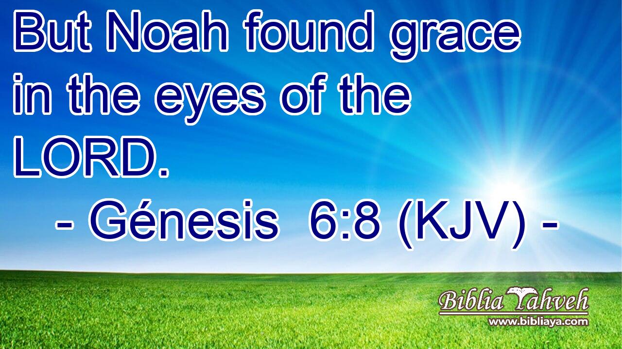 But Noah found grace in the eyes of the LORD.