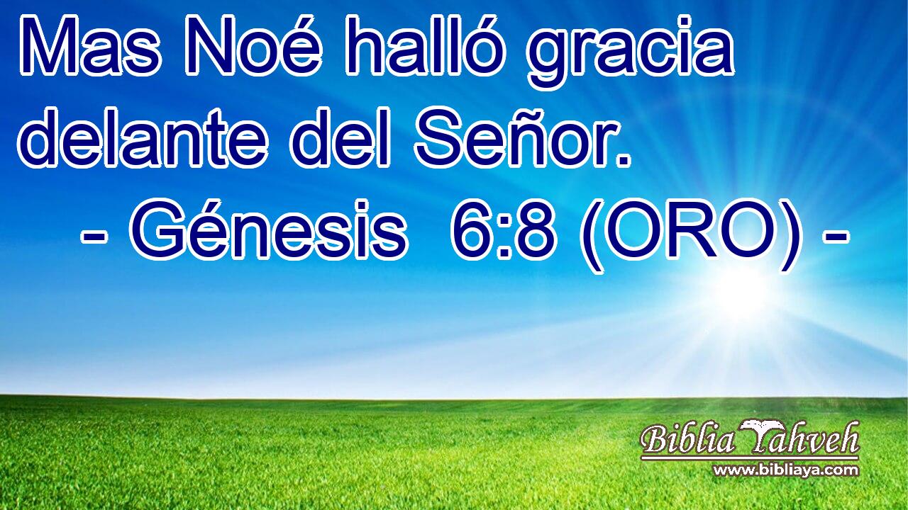  Mas Noé halló gracia delante del Señor. 