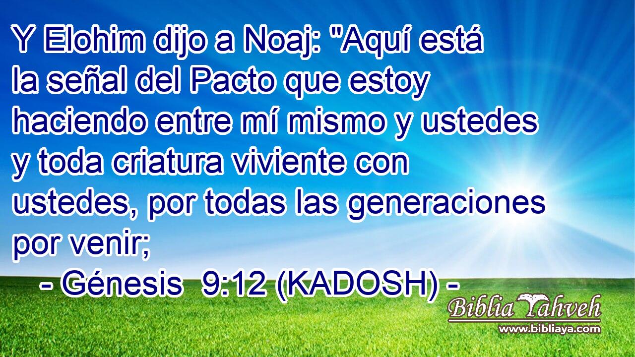  Y Elohim dijo a Noaj: 