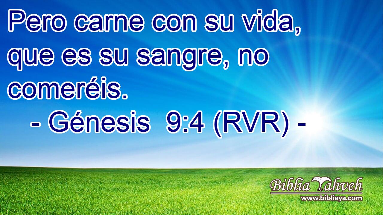 Pero carne con su vida, que es su sangre, no comeréis.