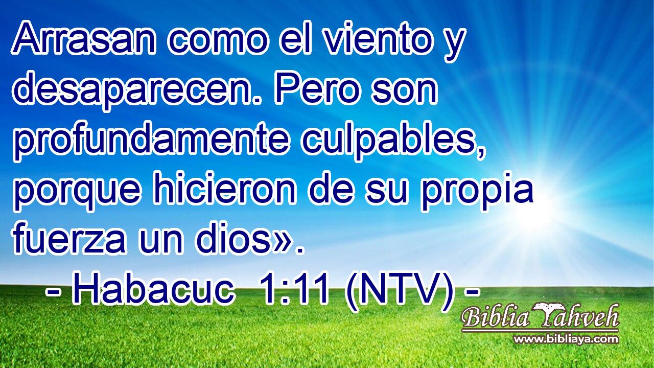 Arrasan como el viento y desaparecen. Pero son profundamente culpables, porque hicieron de su propia fuerza un dios».