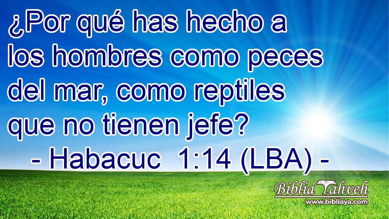 ¿Por qué has hecho a los hombres como peces del mar, como reptiles que no tienen jefe?