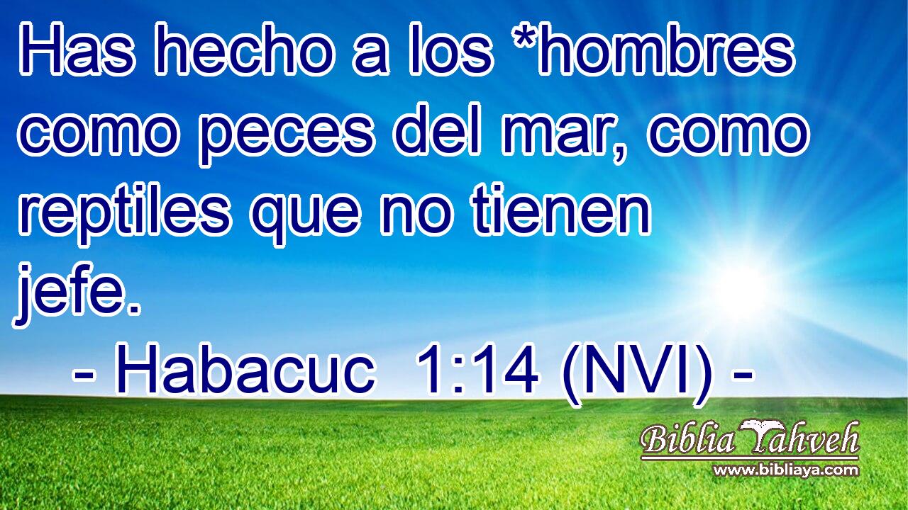  Has hecho a los *hombres como peces del mar, como reptiles que no tienen jefe. 