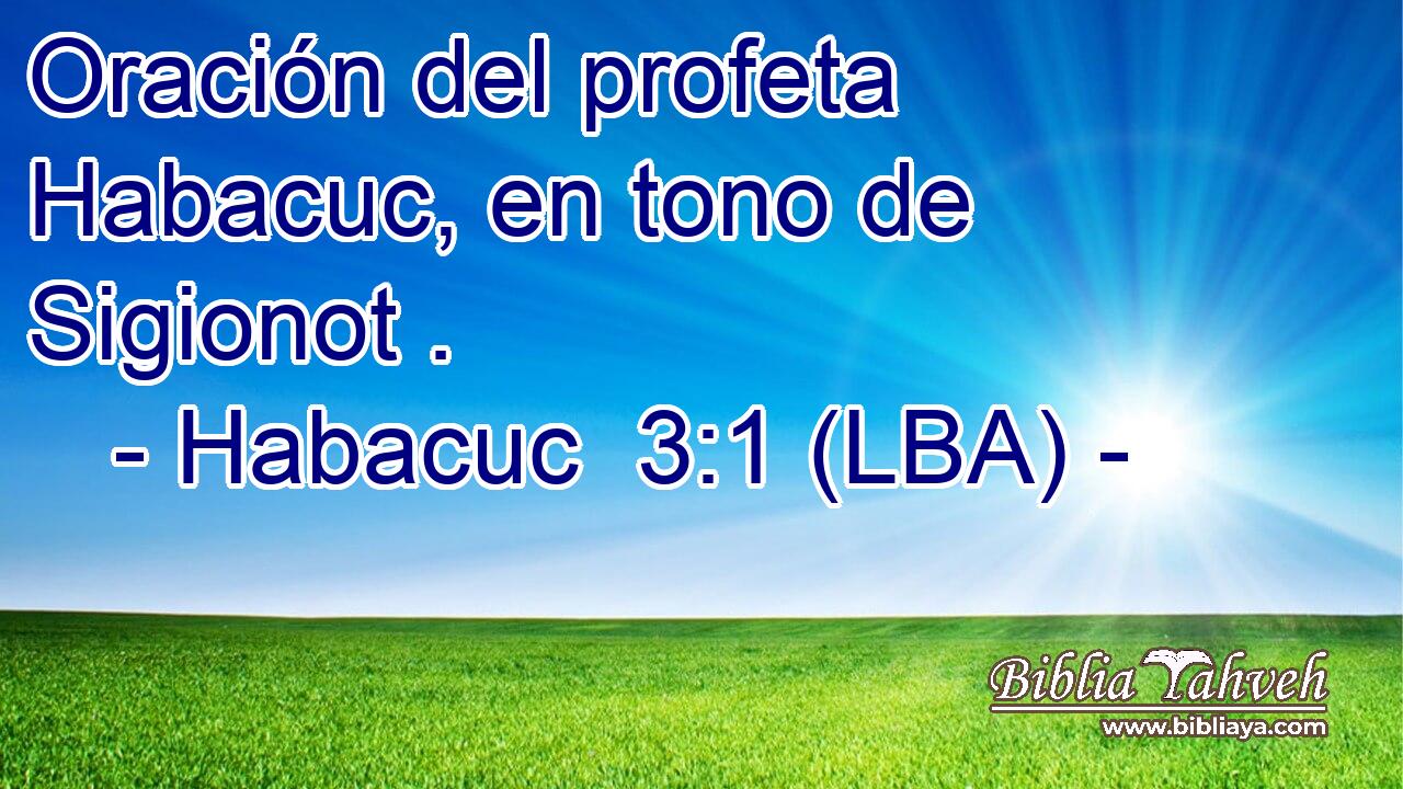 Oración del profeta Habacuc, en tono de Sigionot .