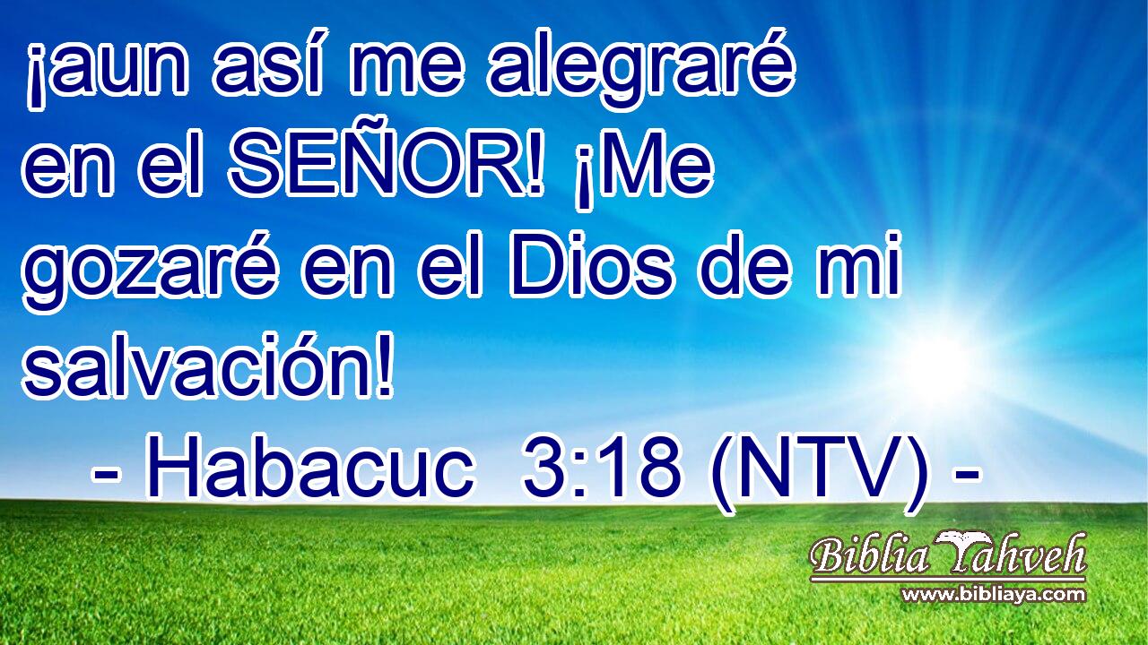 ¡aun así me alegraré en el SEÑOR! ¡Me gozaré en el Dios de mi salvación!