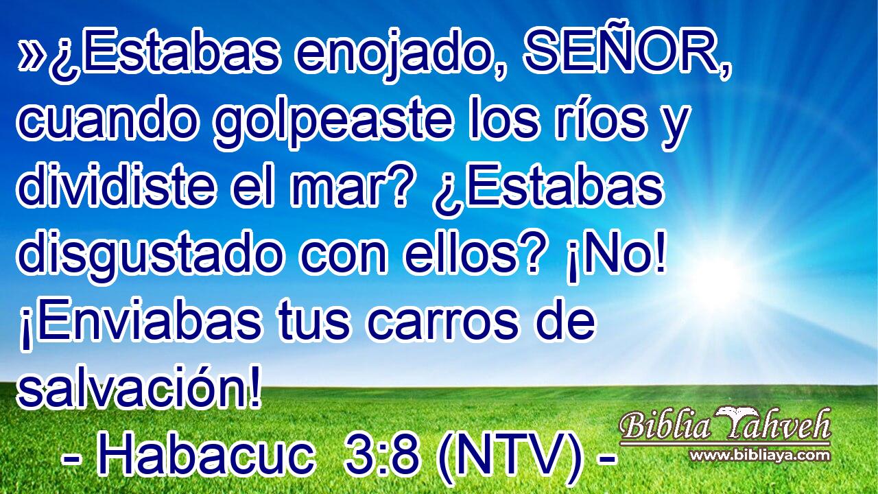 »¿Estabas enojado, SEÑOR, cuando golpeaste los ríos y dividiste el mar? ¿Estabas disgustado con ellos? ¡No! ¡Enviabas tus carros de salvación!
