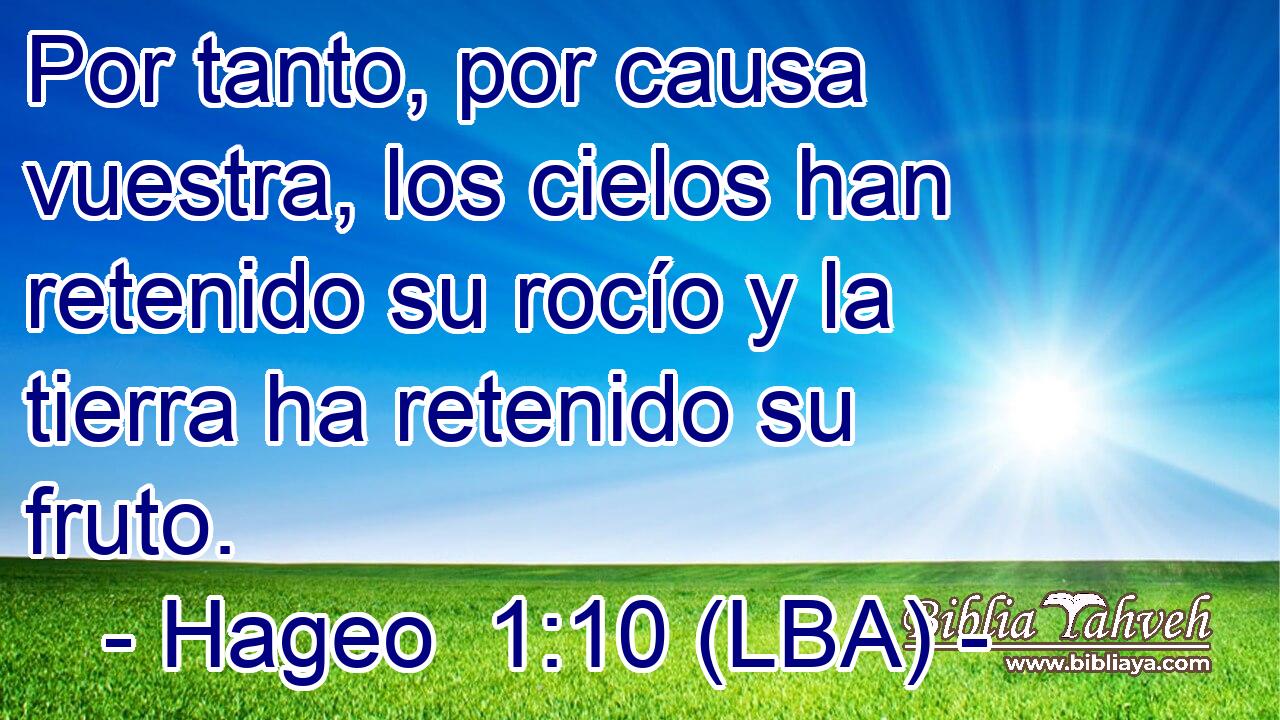 Por tanto, por causa vuestra, los cielos han retenido su rocío y la tierra ha retenido su fruto.