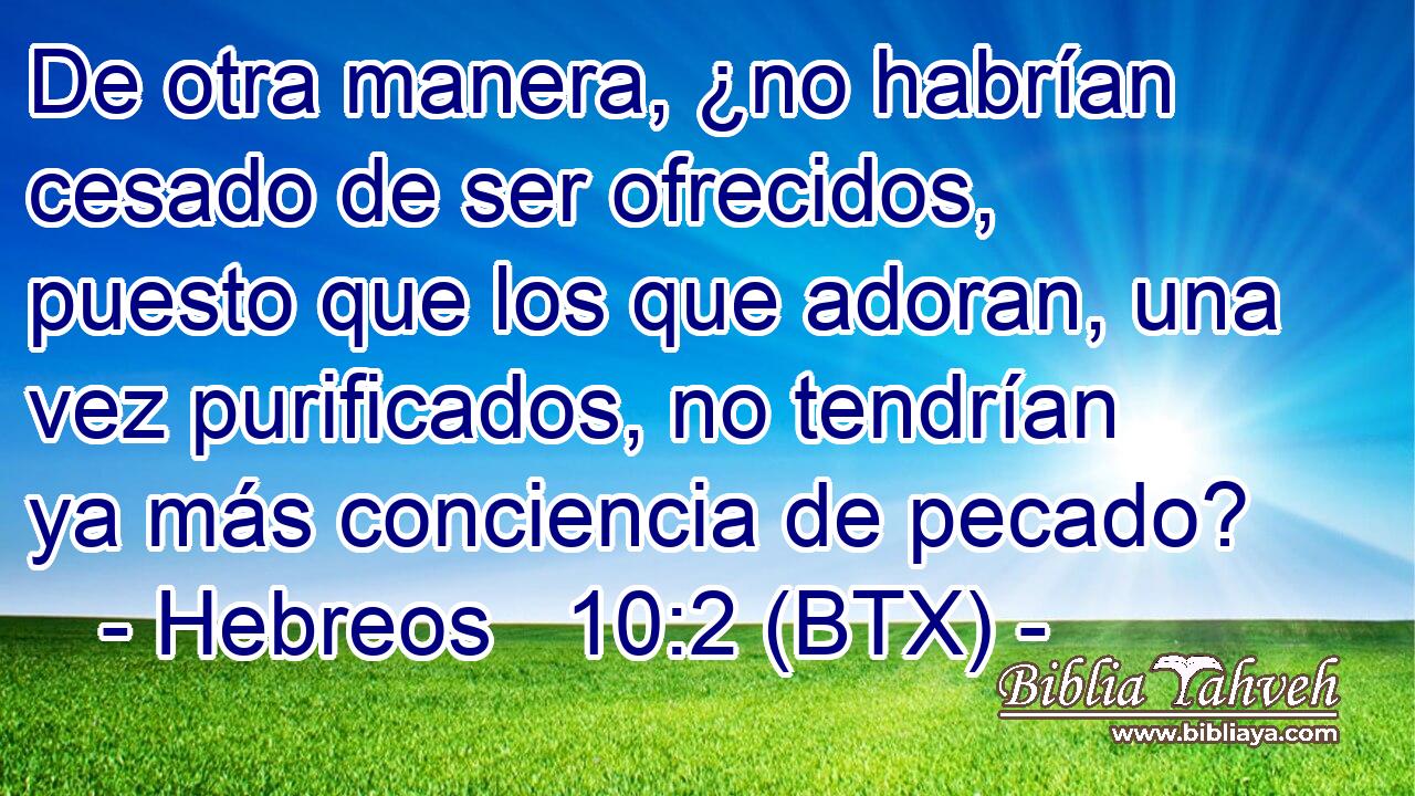 De otra manera, ¿no habrían cesado de ser ofrecidos, puesto que los que adoran, una vez purificados, no tendrían ya más conciencia de pecado?