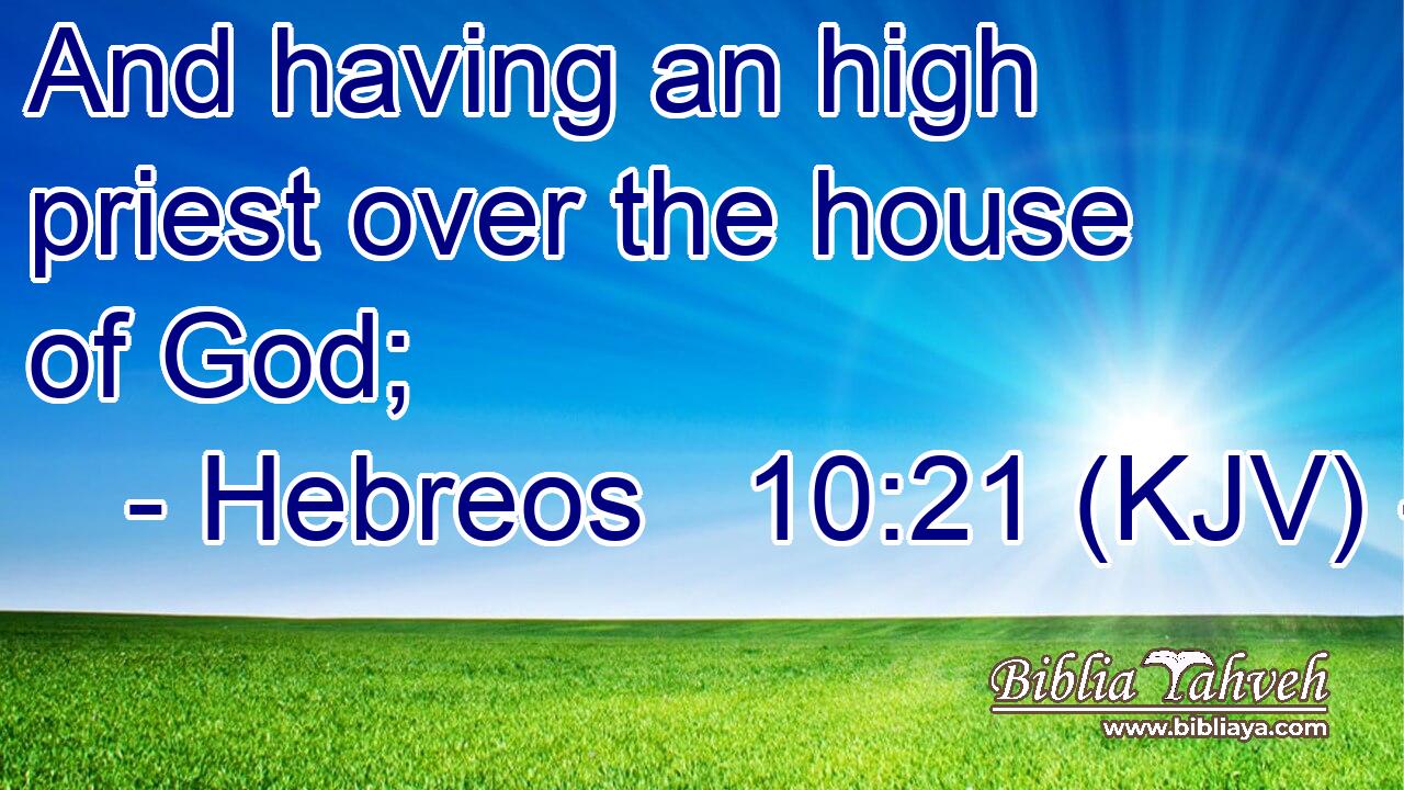 And having an high priest over the house of God;