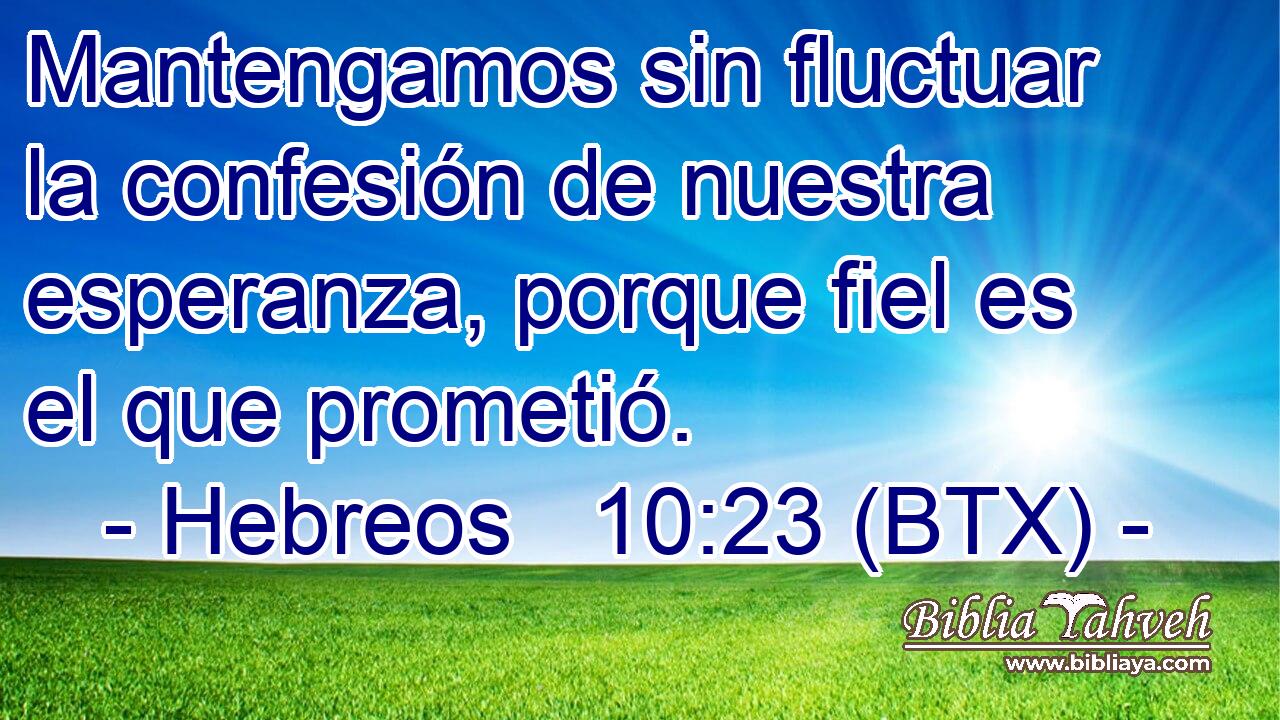 Mantengamos sin fluctuar la confesión de nuestra esperanza, porque fiel es el que prometió.