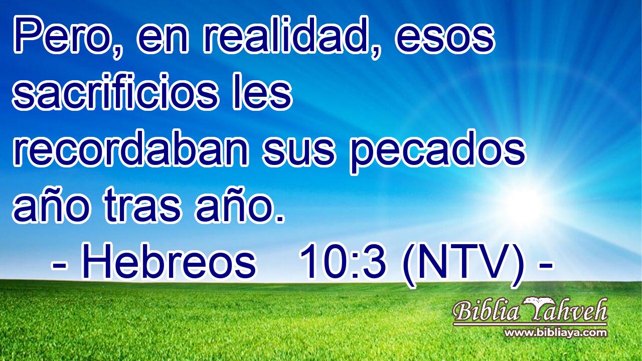 Pero, en realidad, esos sacrificios les recordaban sus pecados año tras año.