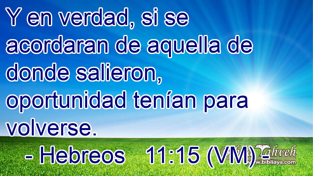 Y en verdad, si se acordaran de aquella de donde salieron, oportunidad tenían para volverse. 