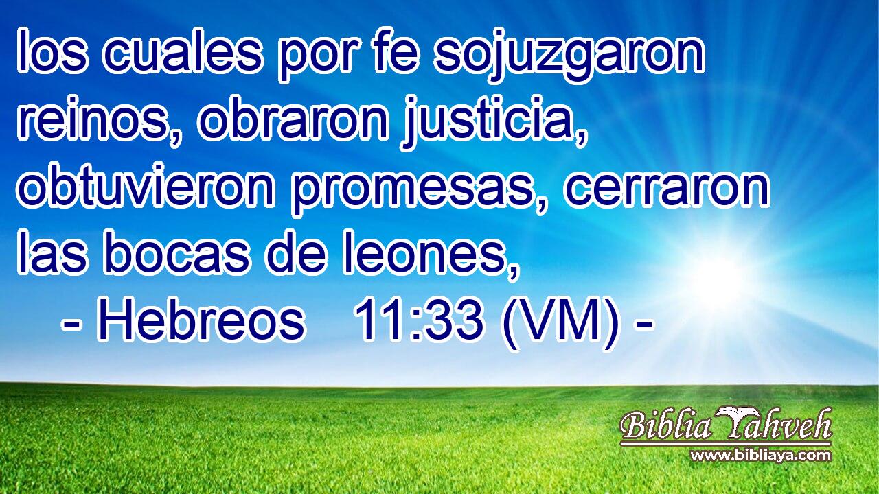  los cuales por fe sojuzgaron reinos, obraron justicia, obtuvieron promesas, cerraron las bocas de leones, 