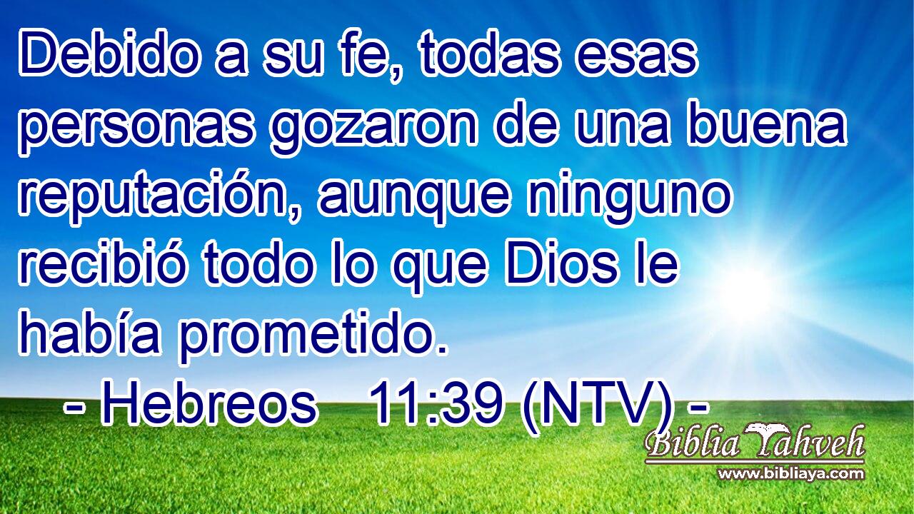 Debido a su fe, todas esas personas gozaron de una buena reputación, aunque ninguno recibió todo lo que Dios le había prometido.