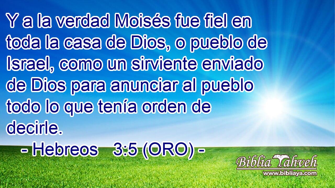  Y a la verdad Moisés fue fiel en toda la casa de Dios, o pueblo de Israel, como un sirviente enviado de Dios para anunciar al pueblo todo lo que tenía orden de decirle. 