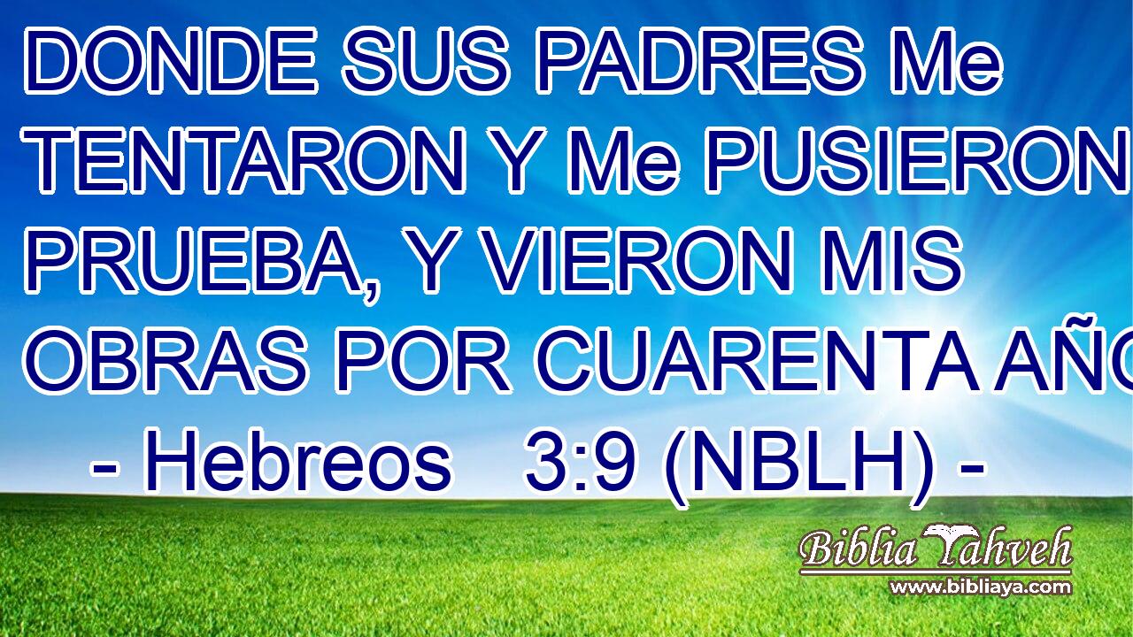  DONDE SUS PADRES Me TENTARON Y Me PUSIERON A PRUEBA, Y VIERON MIS OBRAS POR CUARENTA AÑOS. 
