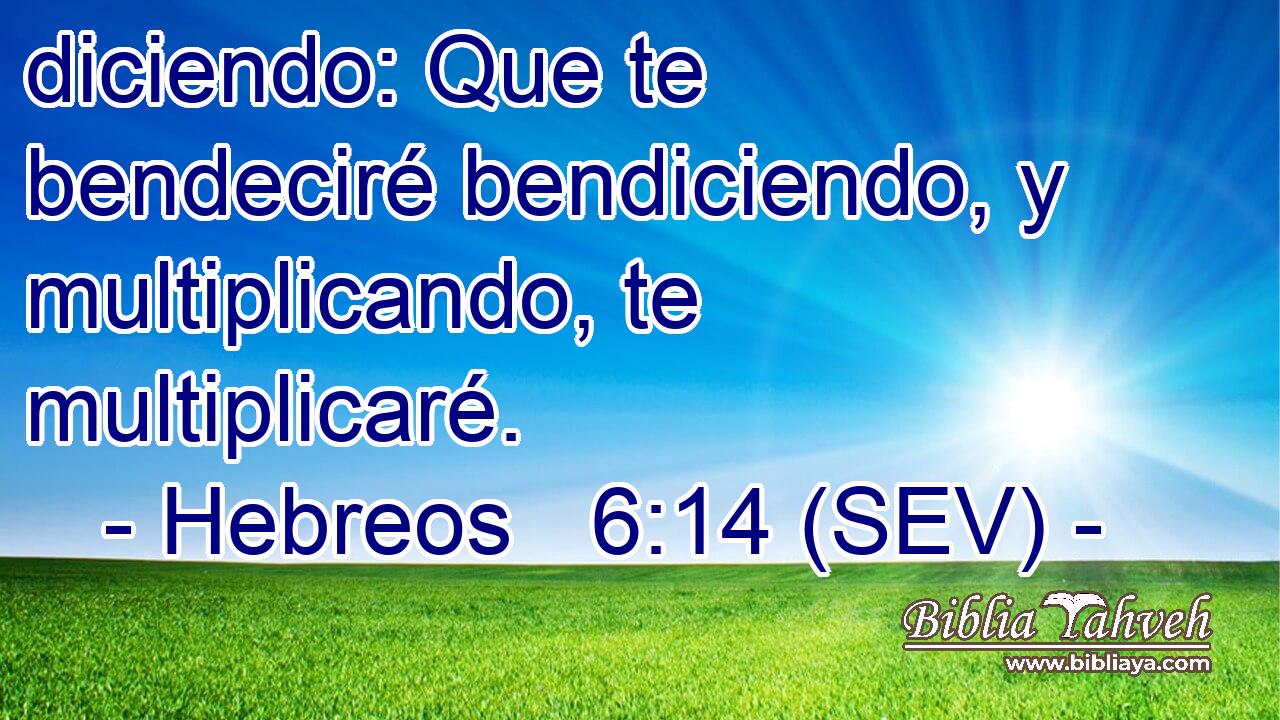 diciendo: Que te bendeciré bendiciendo, y multiplicando, te multiplicaré.