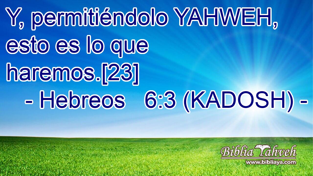  Y, permitiéndolo YAHWEH, esto es lo que haremos.[23] 