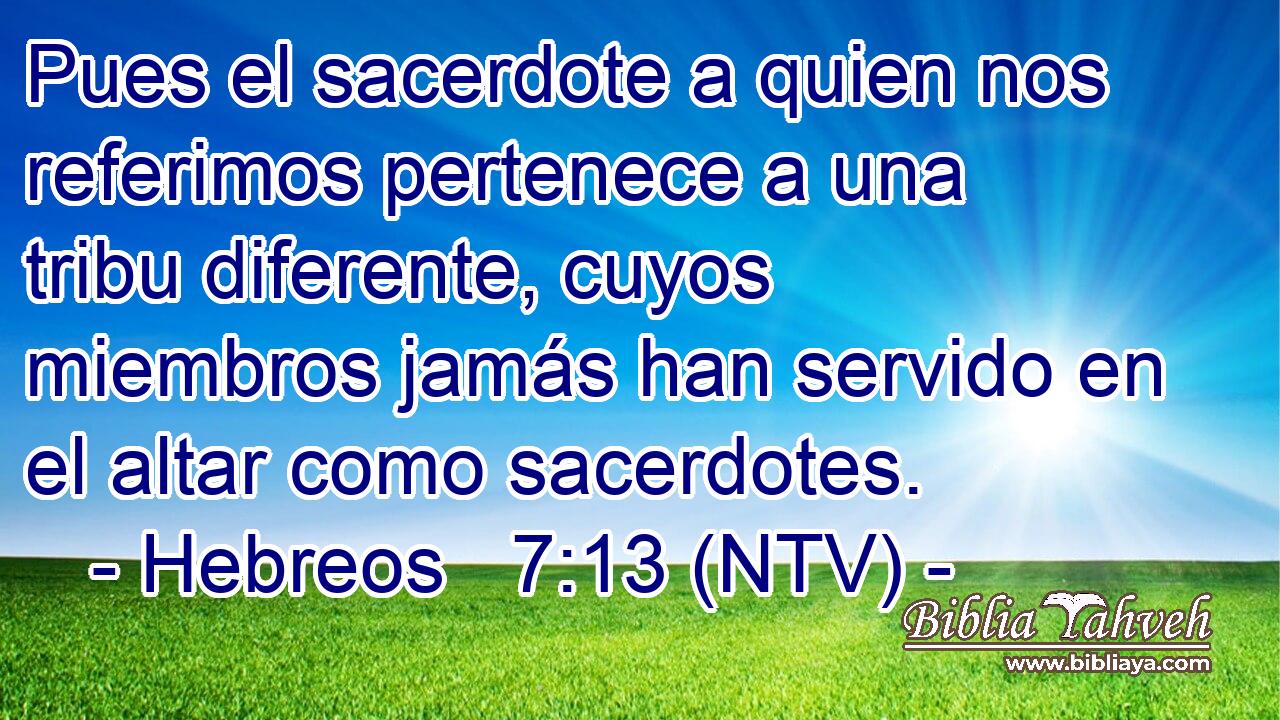Pues el sacerdote a quien nos referimos pertenece a una tribu diferente, cuyos miembros jamás han servido en el altar como sacerdotes.