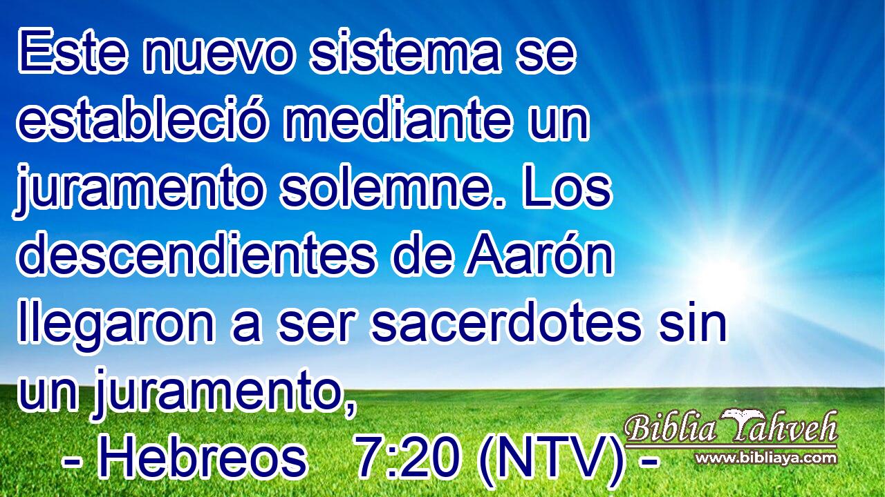 Este nuevo sistema se estableció mediante un juramento solemne. Los descendientes de Aarón llegaron a ser sacerdotes sin un juramento,