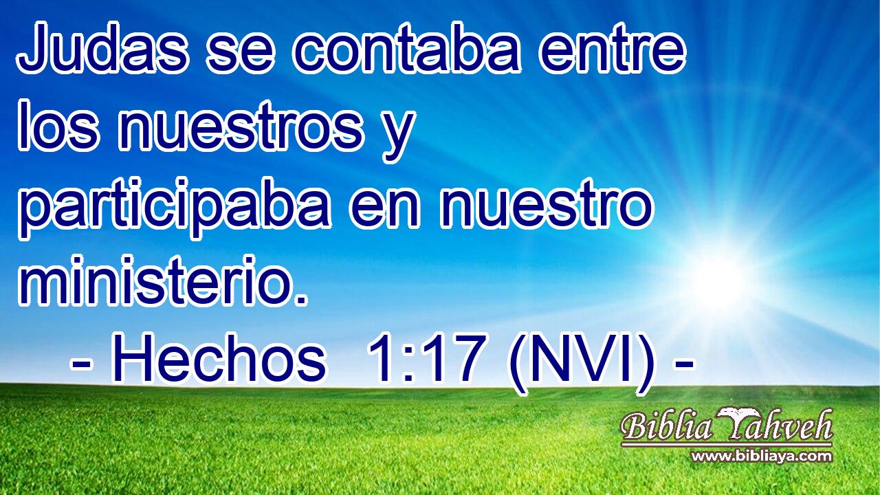  Judas se contaba entre los nuestros y participaba en nuestro ministerio. 