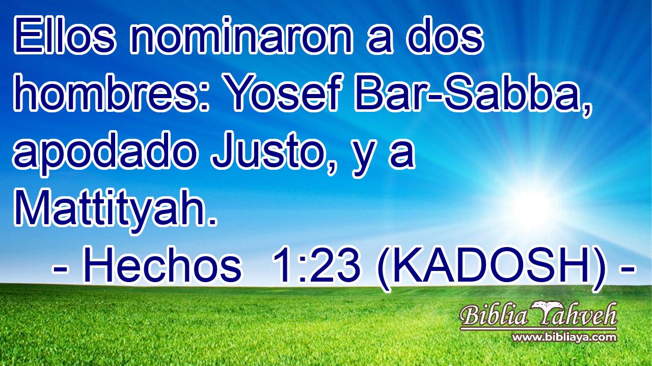  Ellos nominaron a dos hombres: Yosef Bar-Sabba, apodado Justo, y a Mattityah. 