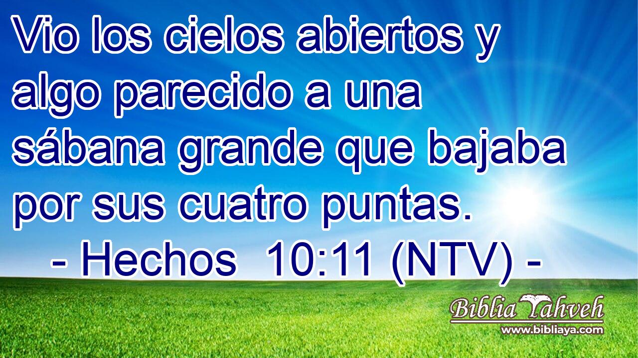 Vio los cielos abiertos y algo parecido a una sábana grande que bajaba por sus cuatro puntas.
