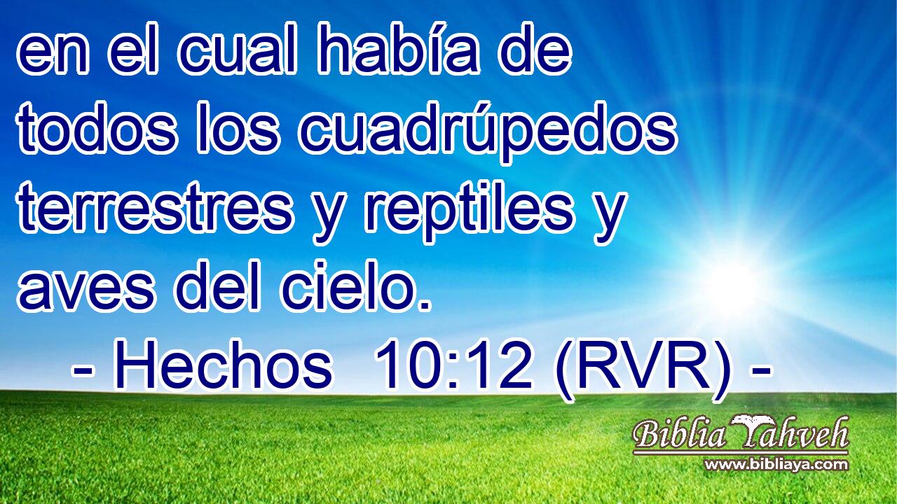 en el cual había de todos los cuadrúpedos terrestres y reptiles y aves del cielo.