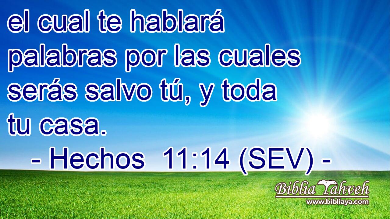 el cual te hablará palabras por las cuales serás salvo tú, y toda tu casa.
