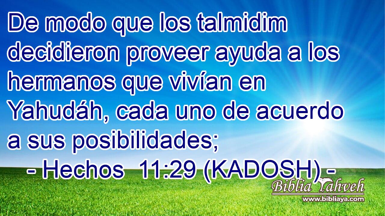  De modo que los talmidim decidieron proveer ayuda a los hermanos que vivían en Yahudáh, cada uno de acuerdo a sus posibilidades; 