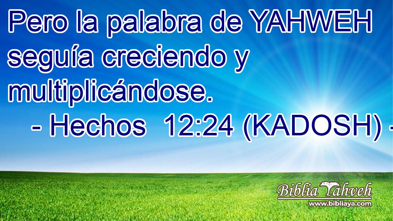  Pero la palabra de YAHWEH seguía creciendo y multiplicándose. 