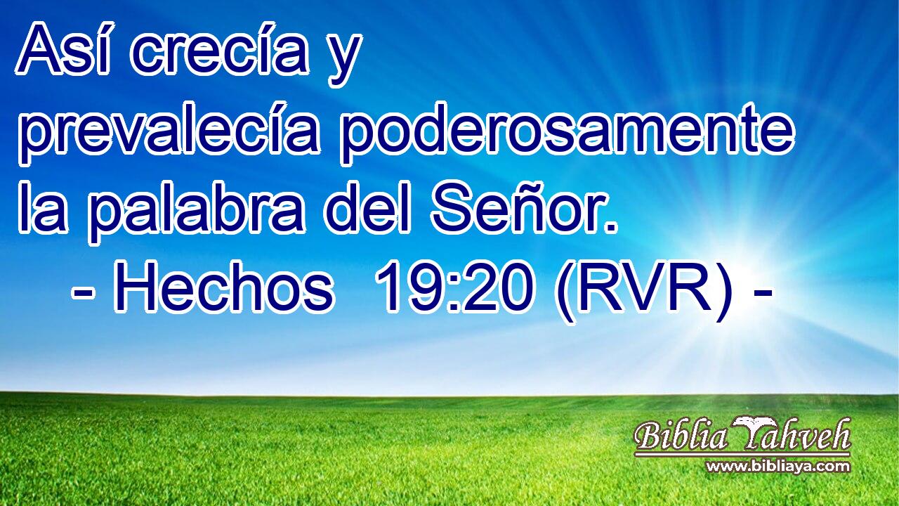 Así crecía y prevalecía poderosamente la palabra del Señor.